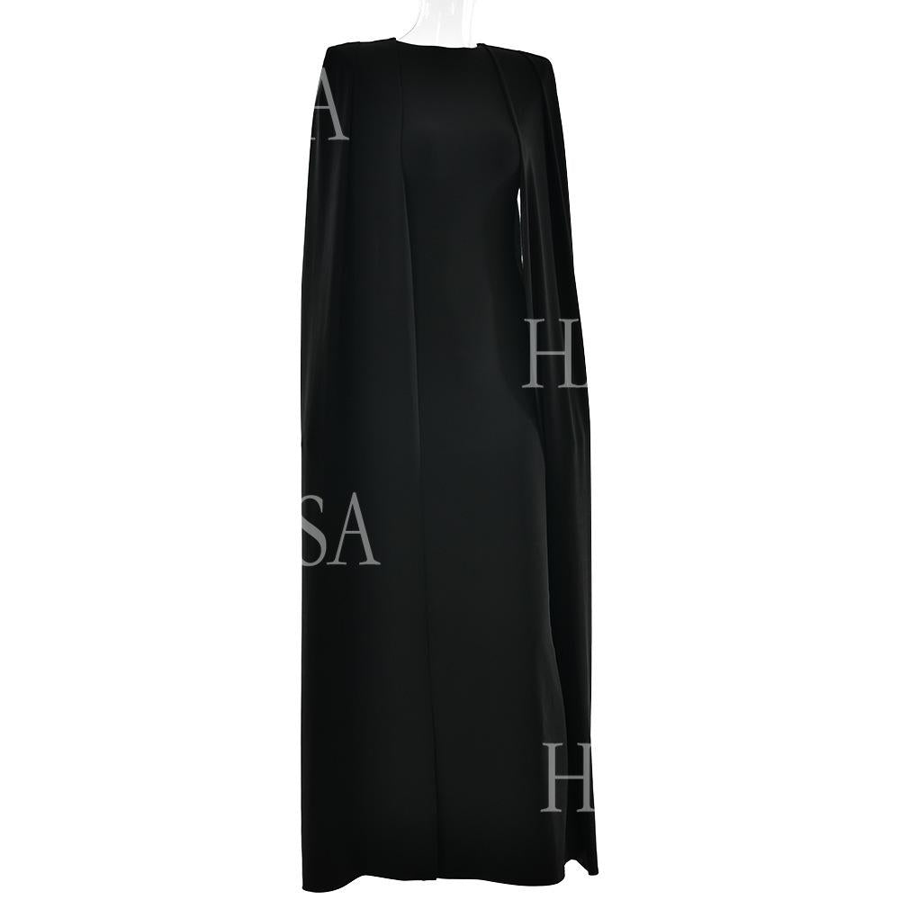 HASA HS6774 Luxury Long Sleeve Cape Style Bodycon Dress