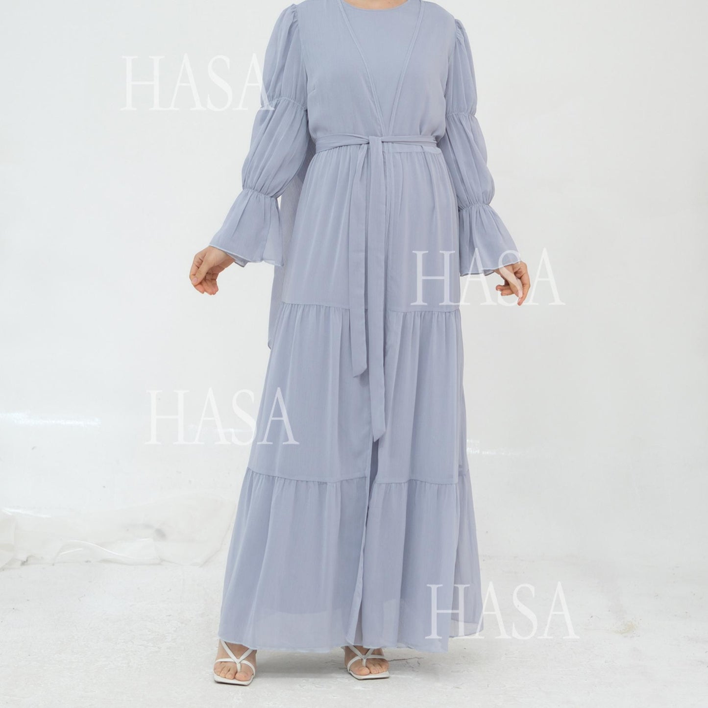 HS5881 Simple Two-piece Suit, A Dress Combination That Combines Comfort and Elegance closed abayas