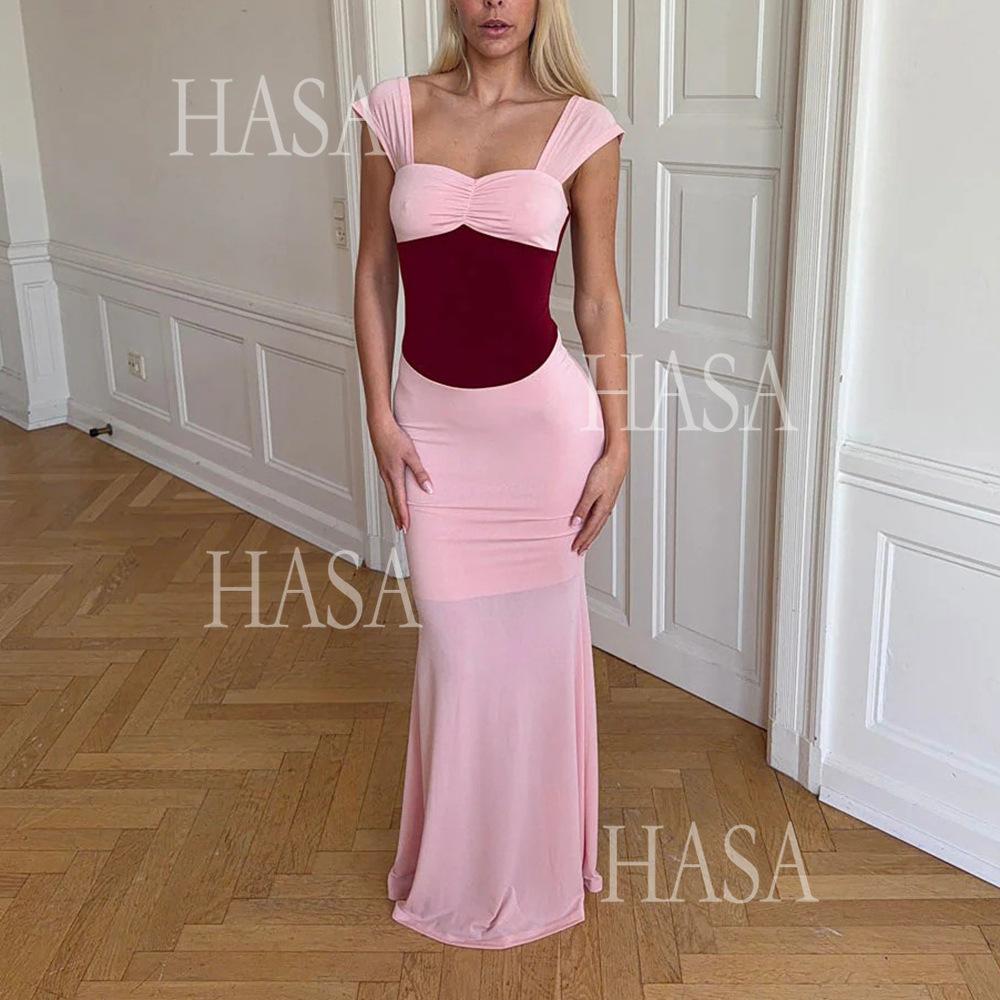 HASA HS6771 Soft Glam Fitted Evening Dress