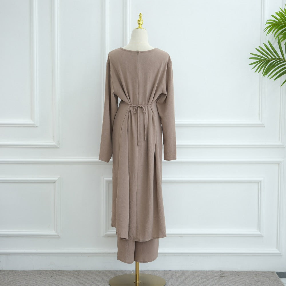 HS6605 Stylish asymmetrical two-piece set (with optional headscarf)