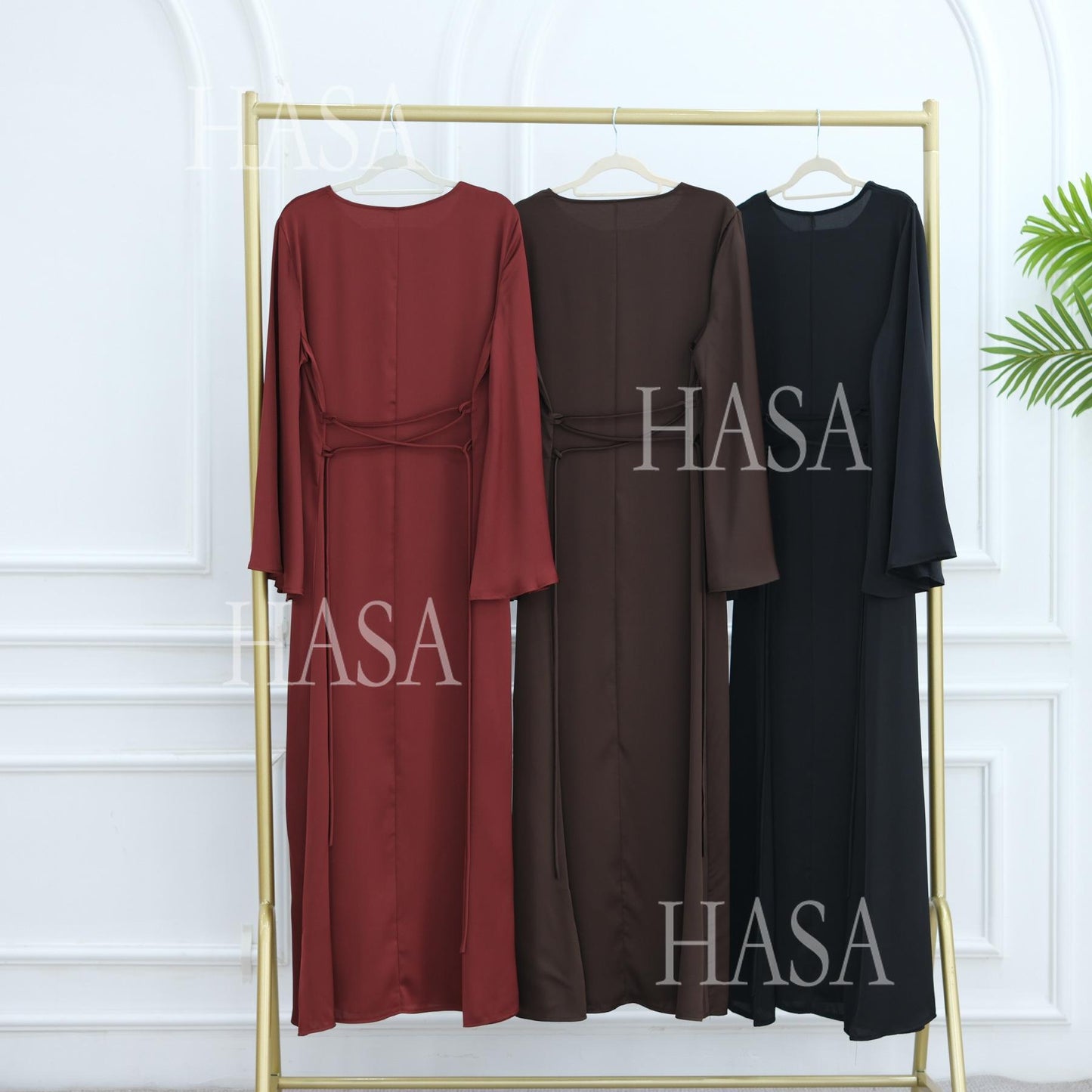 HS6491 Elegant Bell Sleeve Maxi Dress