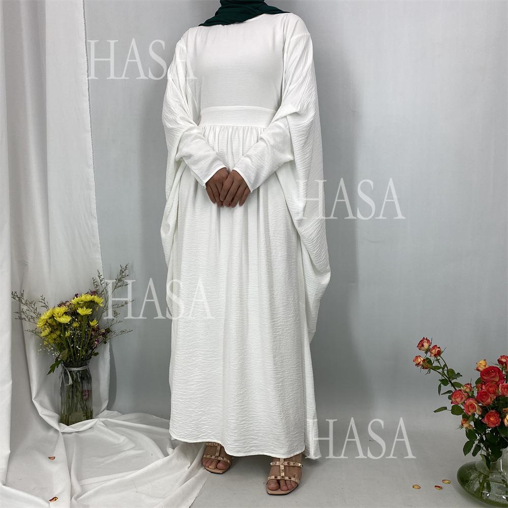 HS6586 Loose Turkish Pleated Dress, Fashionable Long Design