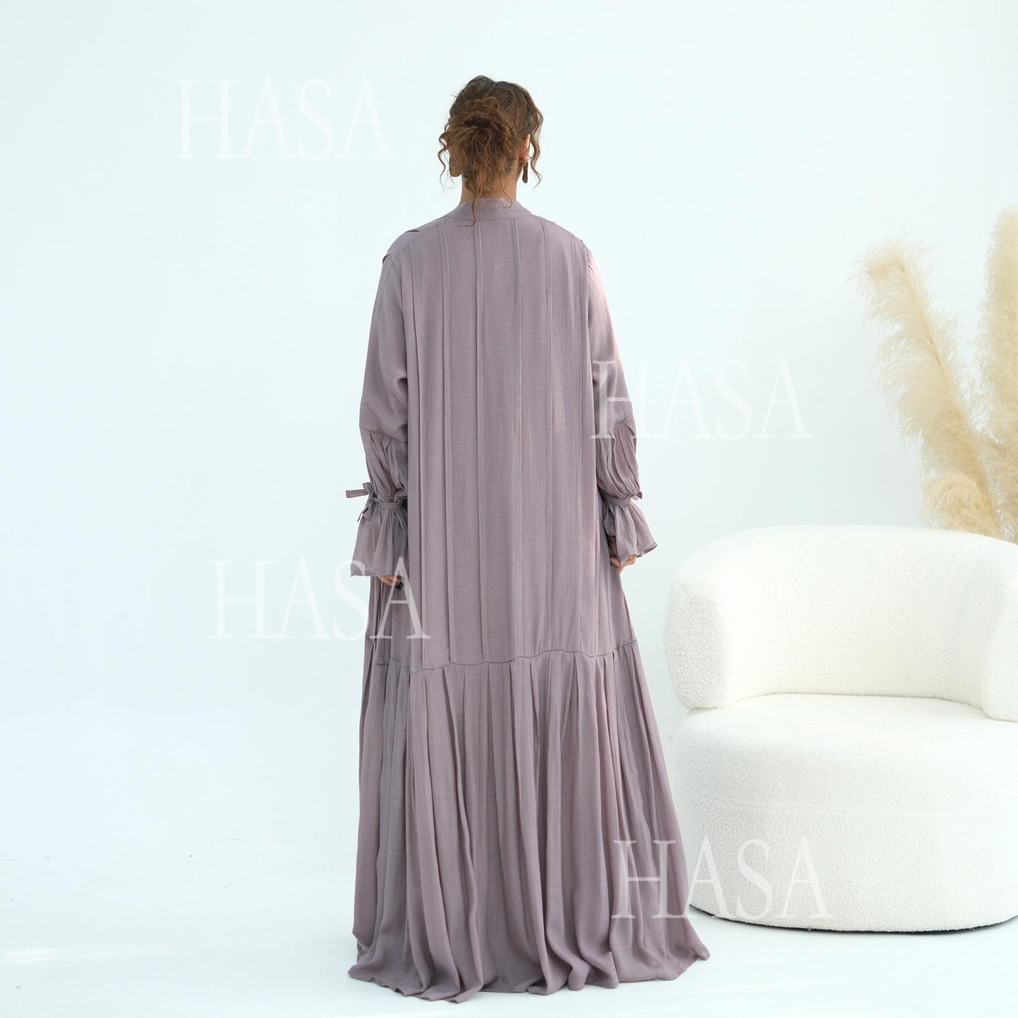 HASA HS6802 Flowy Abaya and Hijab Set You Will Love