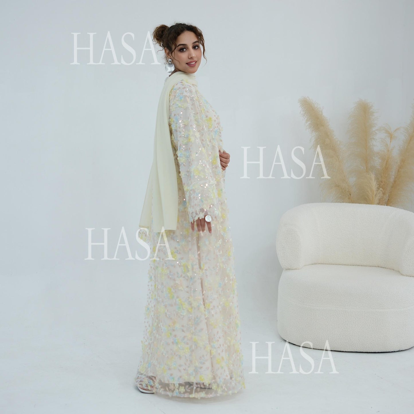 HASA HS6804 Premium Three Piece Abaya for Timeless Style