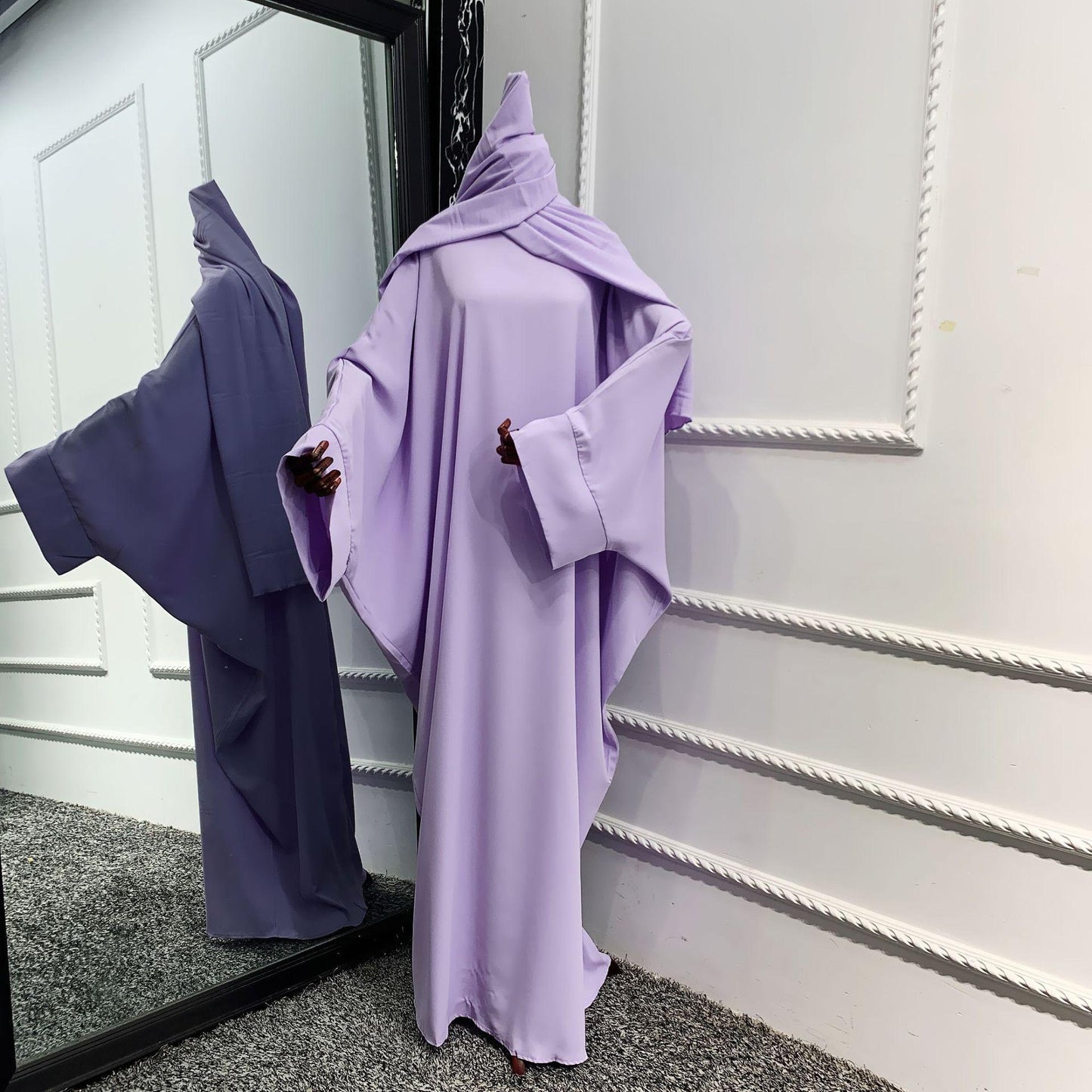 HASASERIES HS0726 Ensemble 2 pièces ROBE Hijab + Abaya