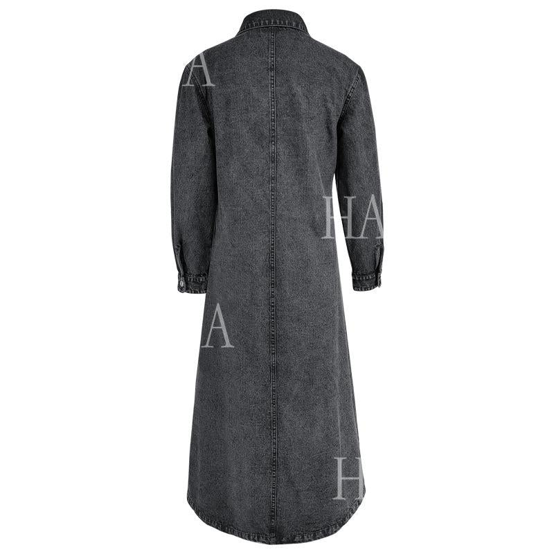 HASASERIES  HS6694 Denim Long Coat