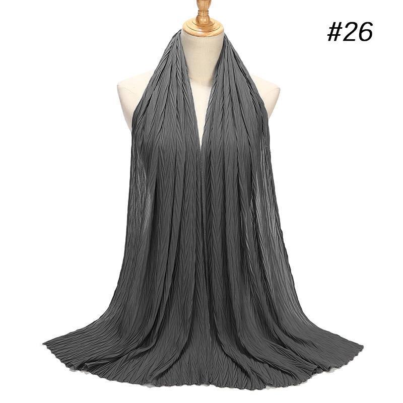 HASASERIES HS1137 Pearl Chiffon Baotou Scarf
