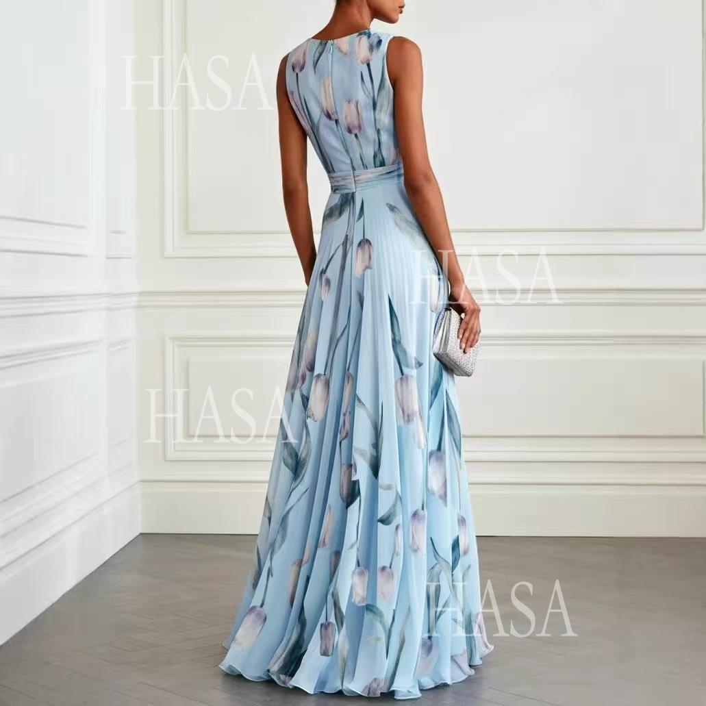 HASA HS6799 Romantic Floral Maxi Dress That Turns Heads
