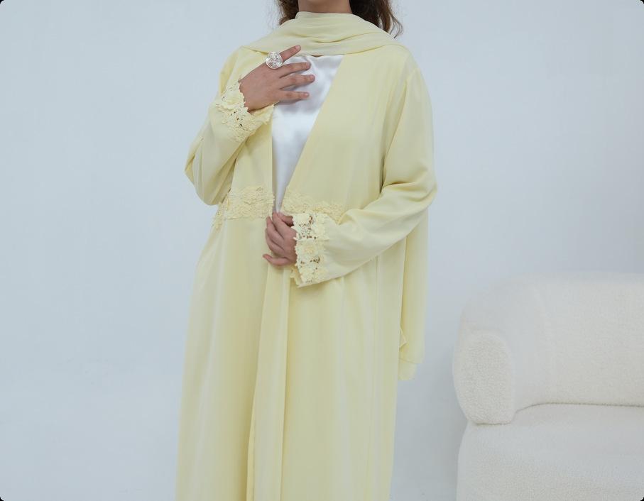 HASA HS6813 Loriya Exquisite Waist Pendulum Lace Long-sleeved Cardigan, Commuting Versatile Cross-border Long-sleeved Outer