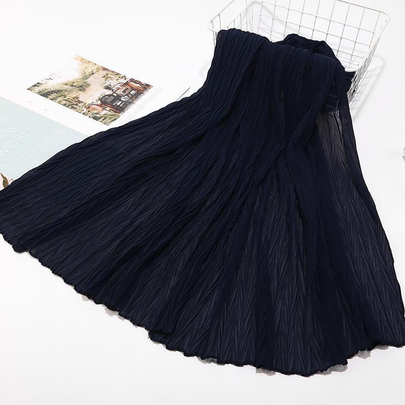 HASASERIES HS1137 Pearl Chiffon Baotou Scarf