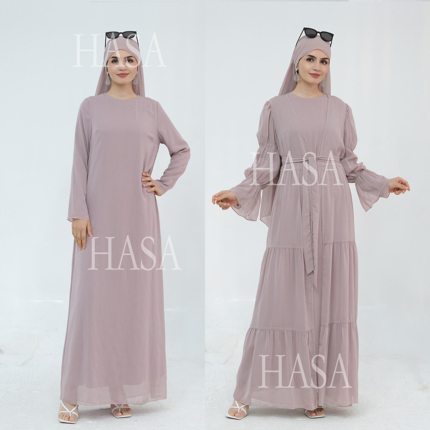 HS5880 Chiffon Texture Layered Design, A Two-way Dress Suitable for Both Daily and Formal Occasions