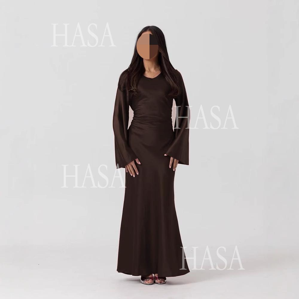 HS6491 Elegant Bell Sleeve Maxi Dress