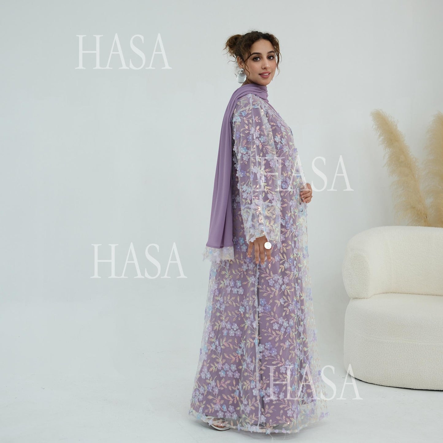 HASA HS6804 Premium Three Piece Abaya for Timeless Style