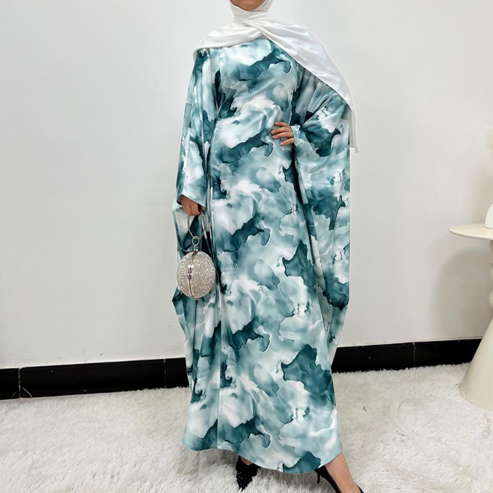 HS6502 Loose-fitting Printed Robe (headscarf Not Included)