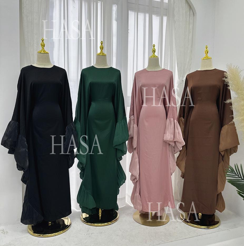 HS6473 Elegant and Graceful Heavy Stitching Lace Sleeve Robe