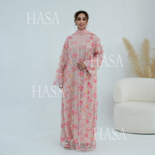 HASA HS6804 Premium Three Piece Abaya for Timeless Style