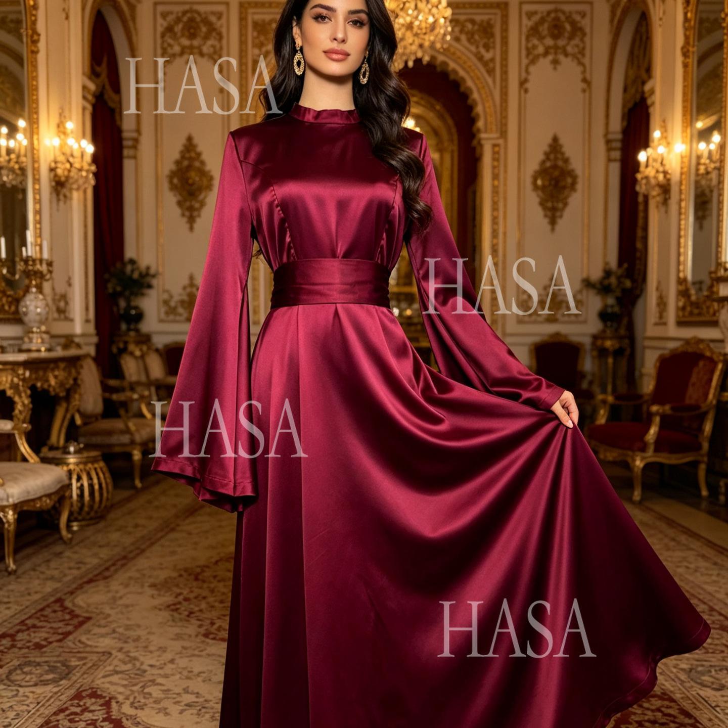 HS6748 Royal Inspired Flowing Maxi Dress
