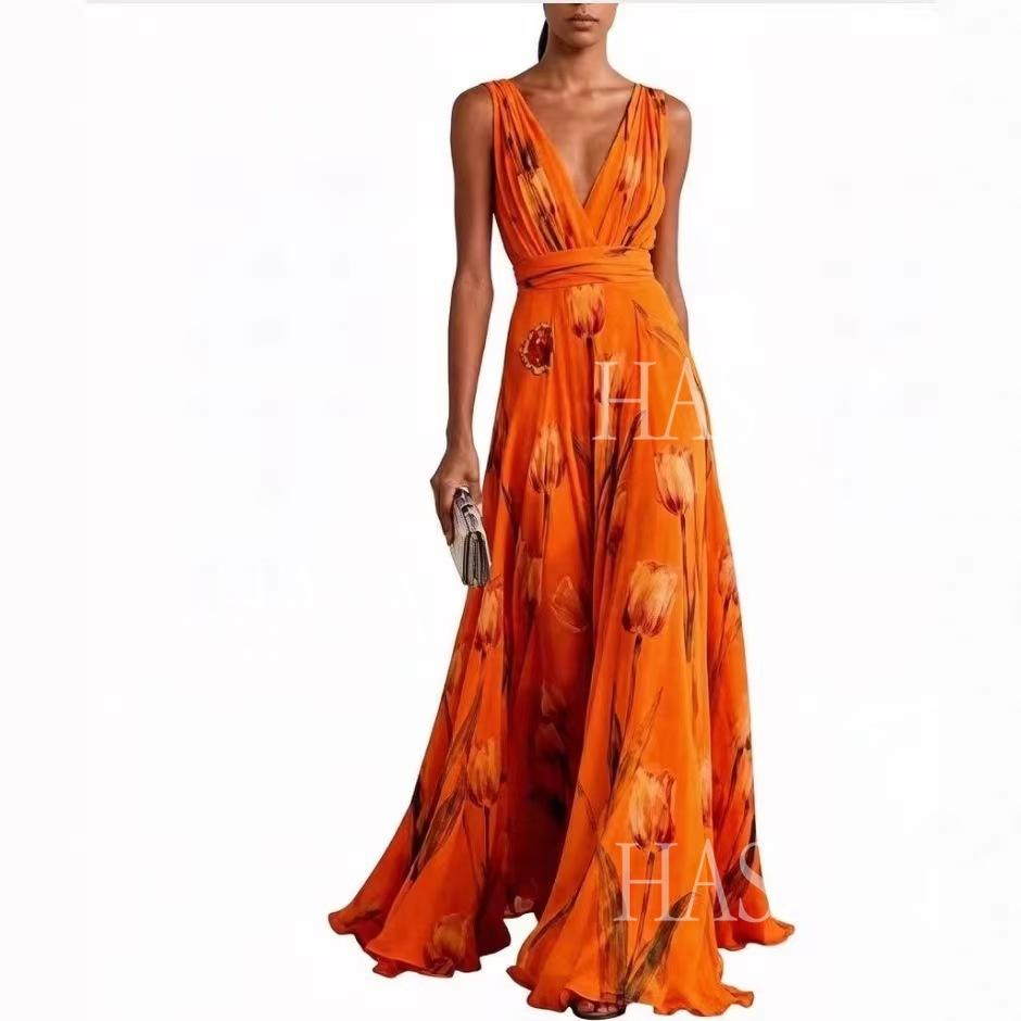 HASA HS6799 Romantic Floral Maxi Dress That Turns Heads