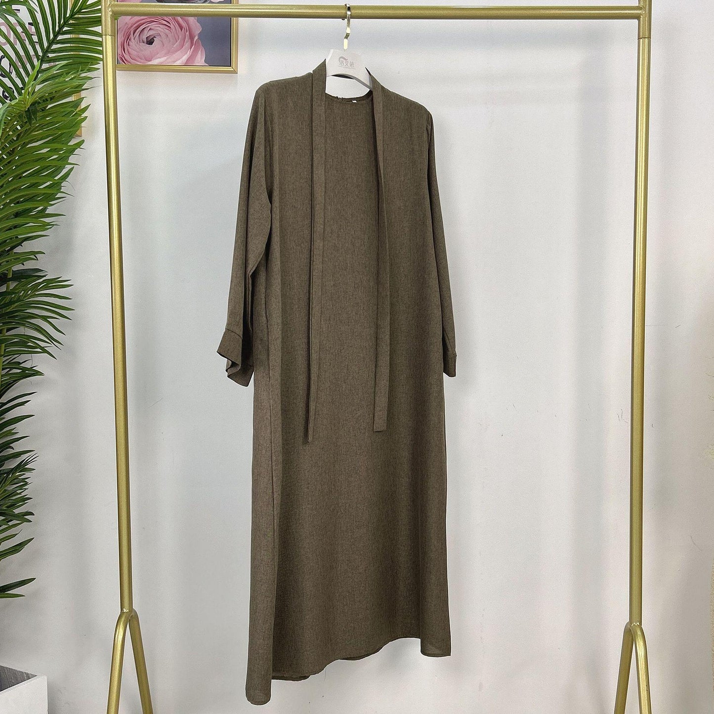 Robe de chambre décontractée de couleur unie HASASERIES HS0711