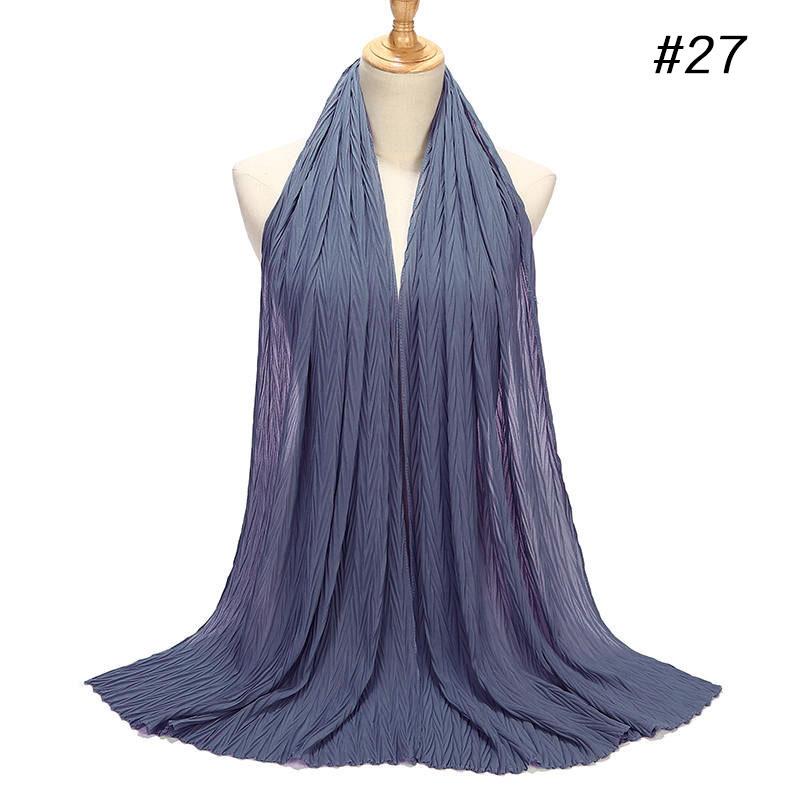 HASASERIES HS1137 Pearl Chiffon Baotou Scarf