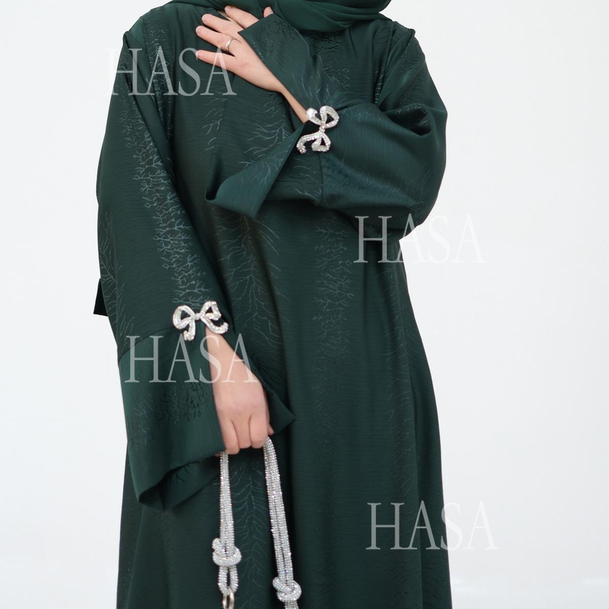 HS5867 Bow-knot Cuff Long Skirt | Elegant and Radiant