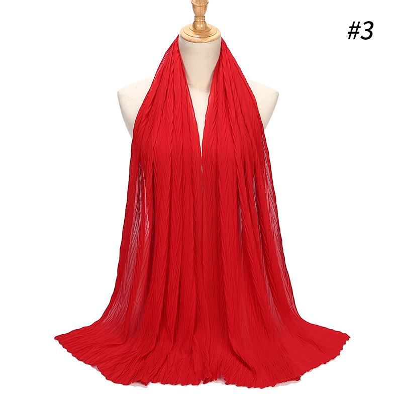 HASASERIES HS1137 Pearl Chiffon Baotou Scarf