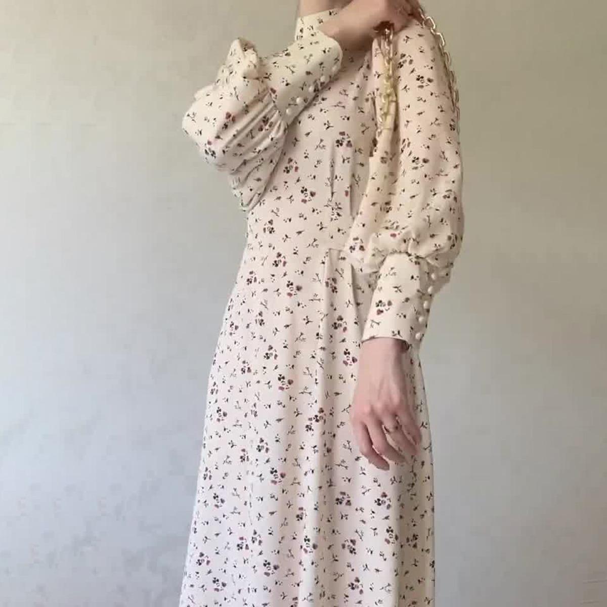 HASASERIES HS1027 Robe longue à lacets et motif floral