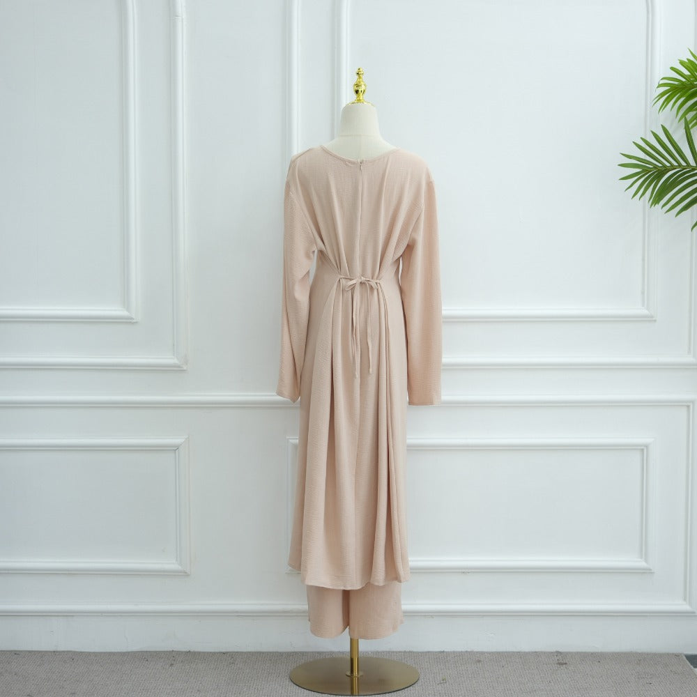 HS6605 Stylish asymmetrical two-piece set (with optional headscarf)