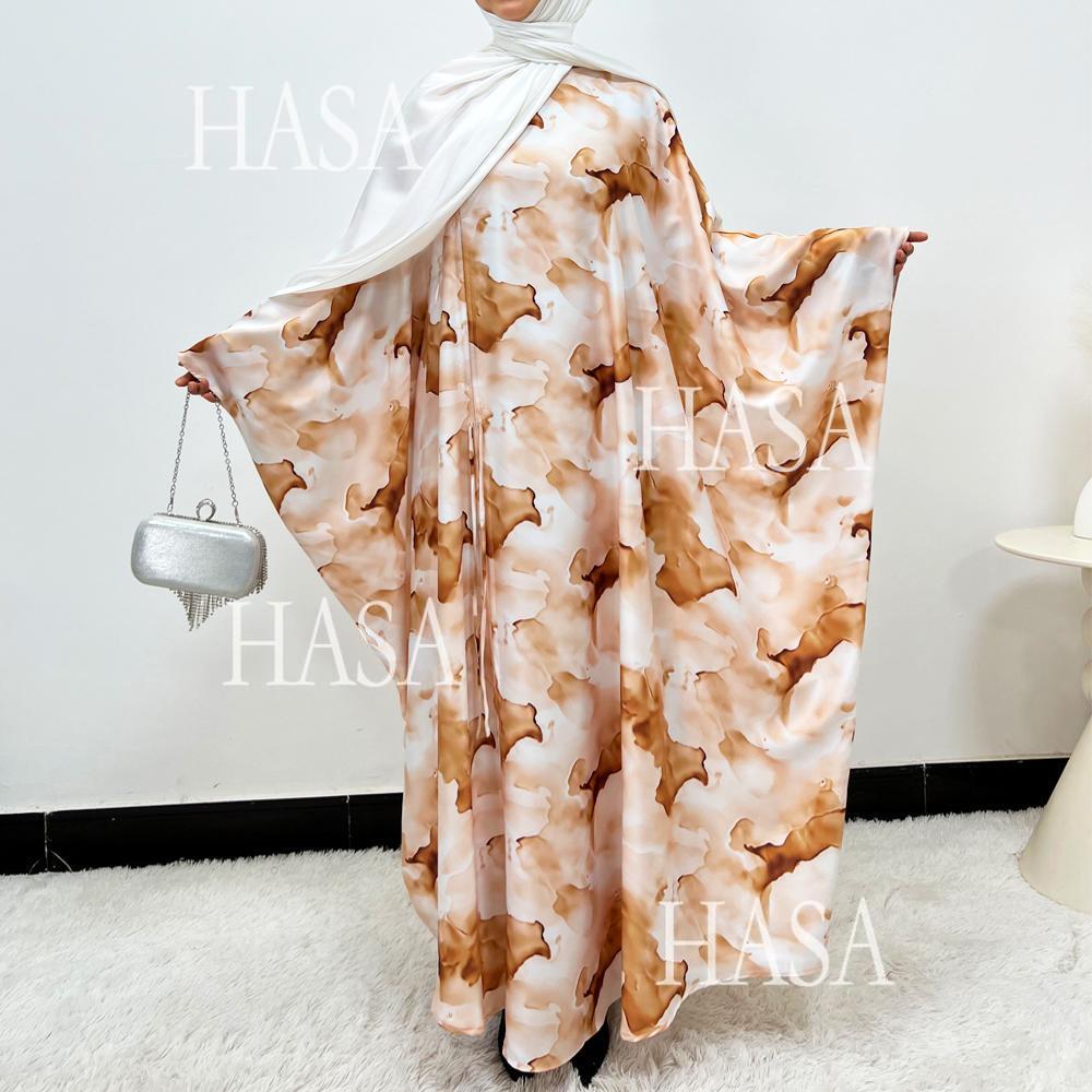 HS6502 Loose-fitting Printed Robe (headscarf Not Included)