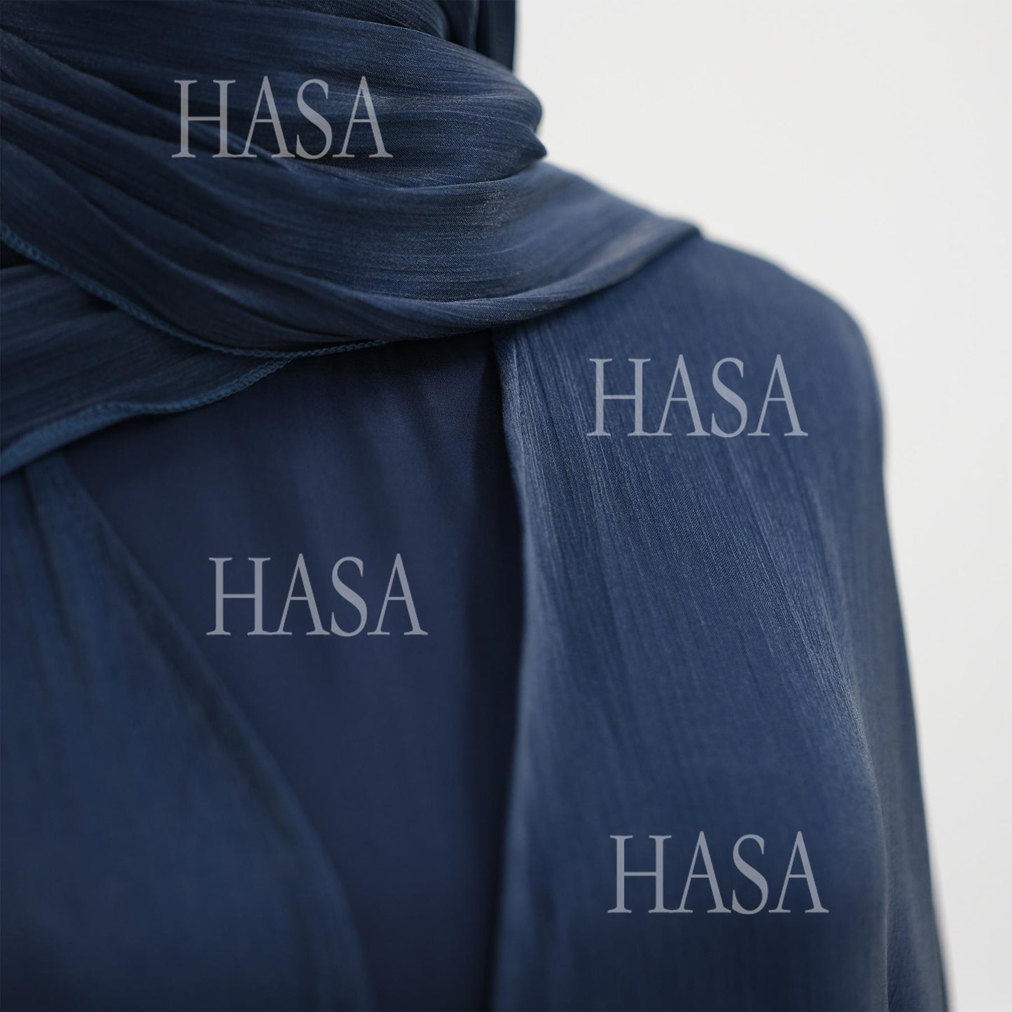 HS6553  Two-Piece Solid Abaya with Beaded Details and Matching Scarf Option