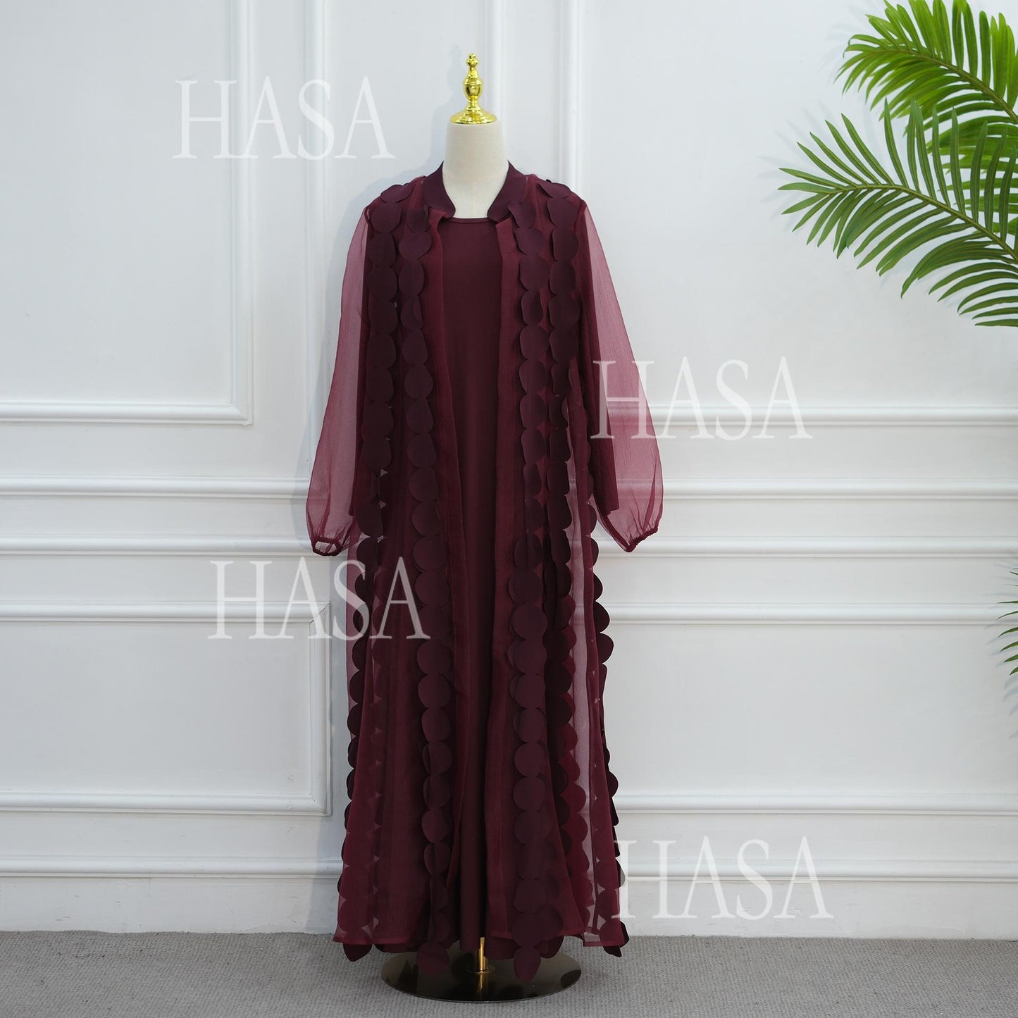 HASA HS6805 Premium Modest Abaya Set with Chic Details