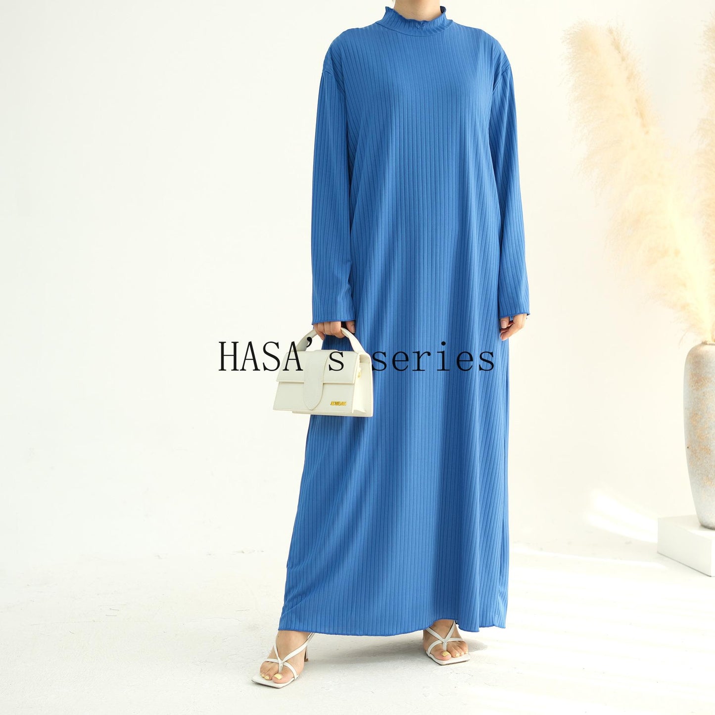 HS5509 Beautiful Stand Collar Dress Robe - Lightweight multi-color design, comfortable and stylish party  wear red dress thick  thigh 2  part bow  outfits