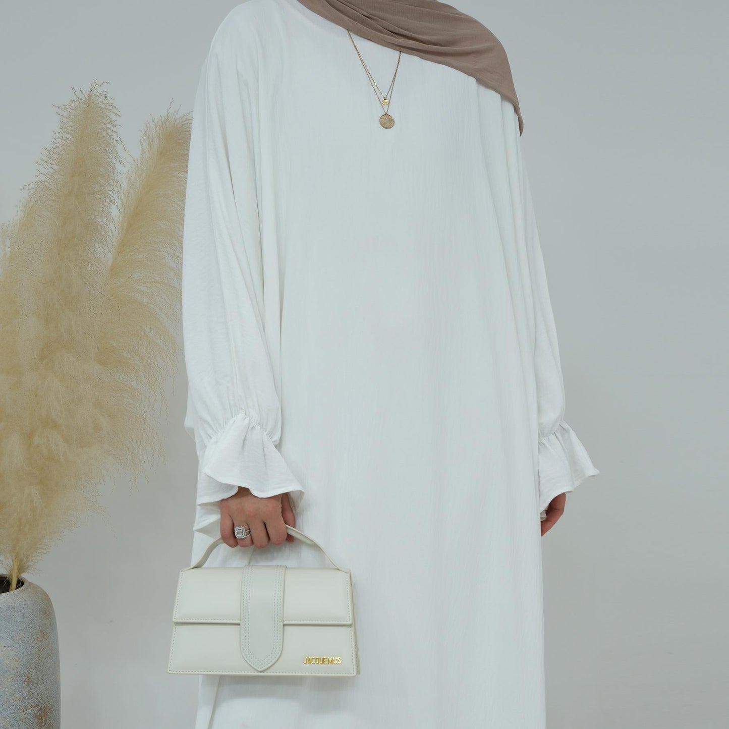 HASASERIES HS0996 1pcs Solid Color Abaya Dress