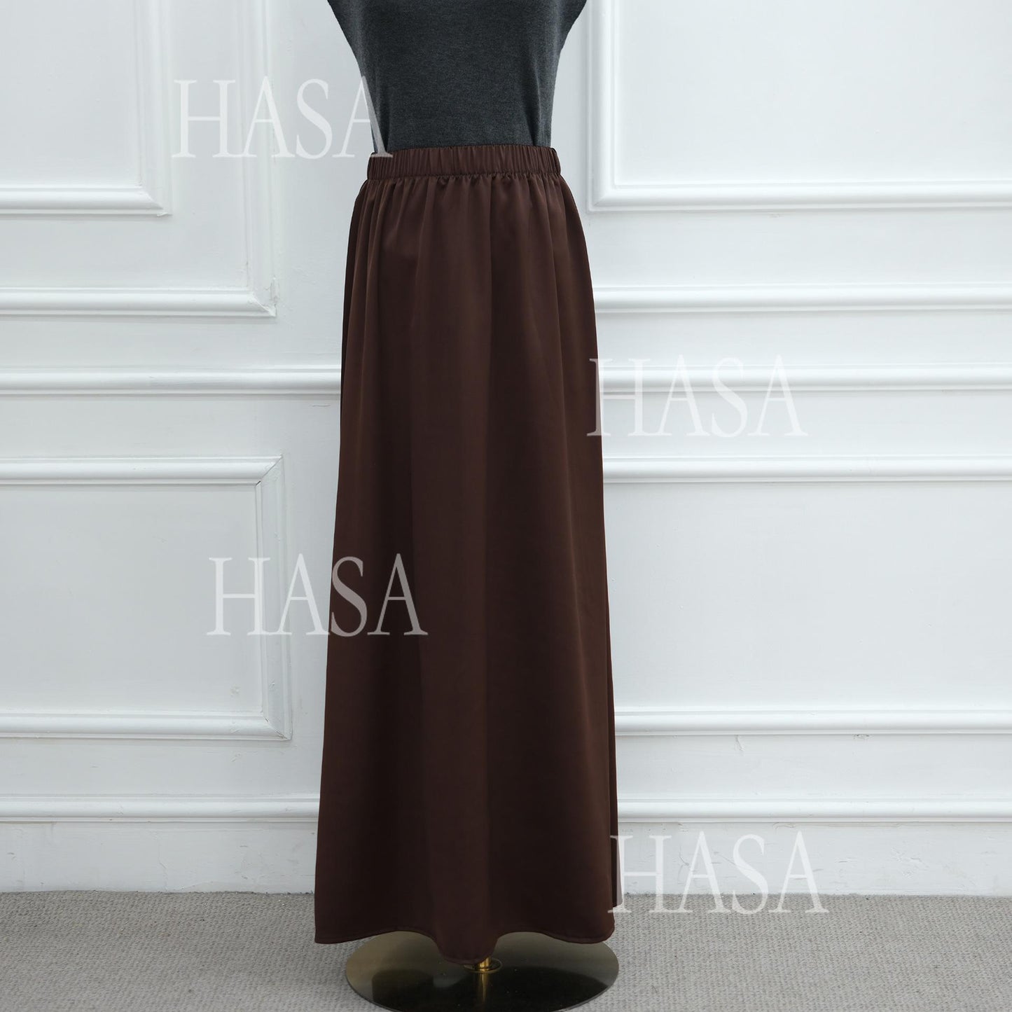 HASA HS6784 Soft Luxury Asymmetric Modest Top with Lace Detail
