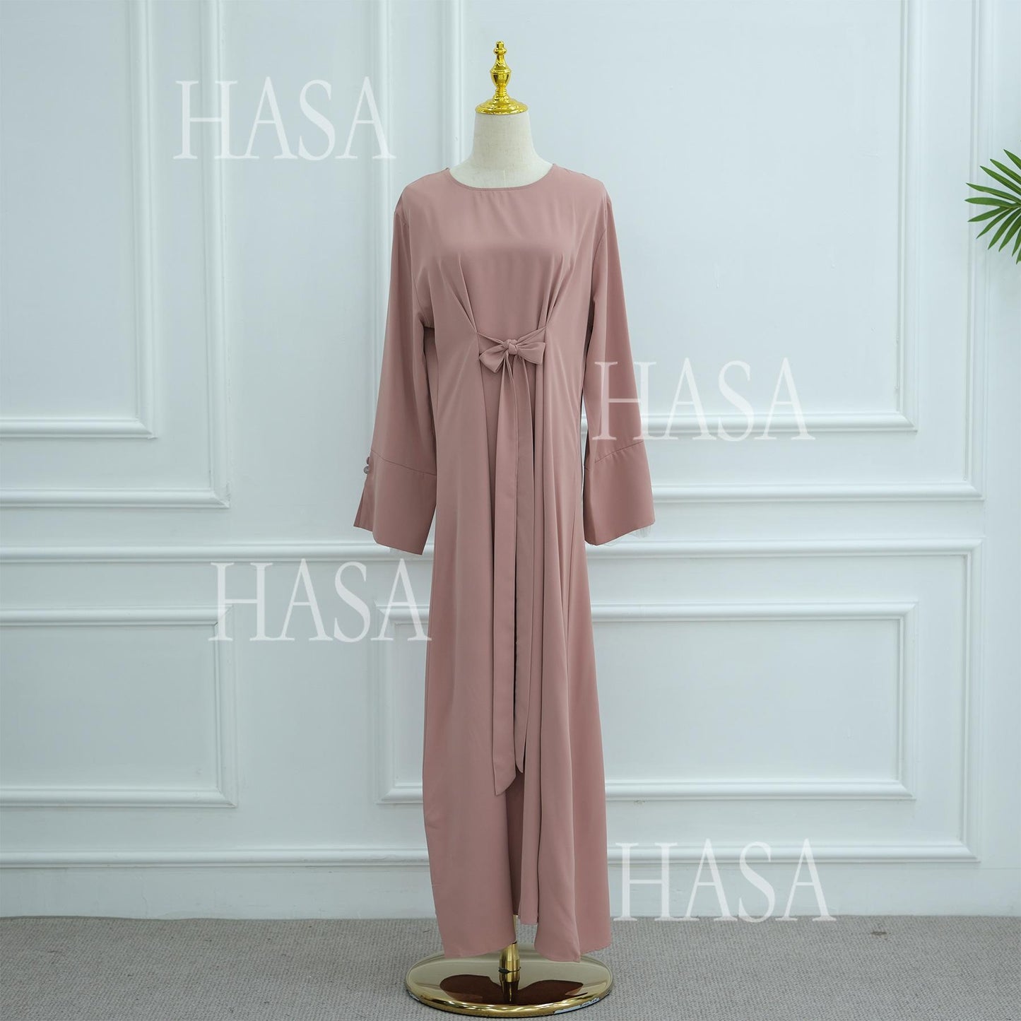 HASA's series HS6507 Simple style spliced lace robe dress (headscarf not included)