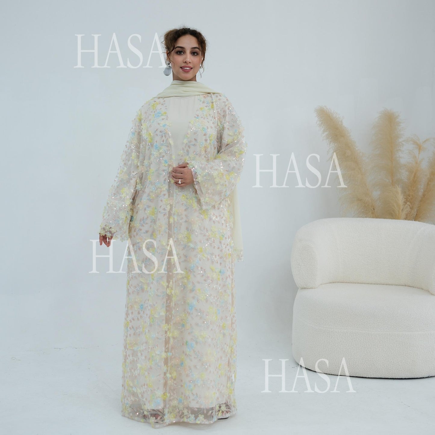 HASA HS6804 Premium Three Piece Abaya for Timeless Style