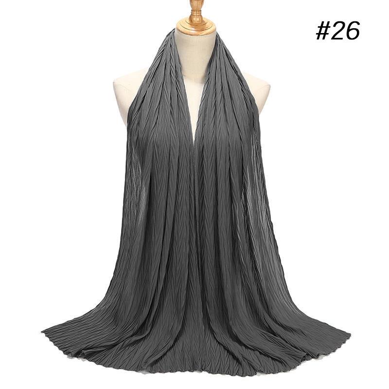 HASASERIES HS1137 Pearl Chiffon Baotou Scarf