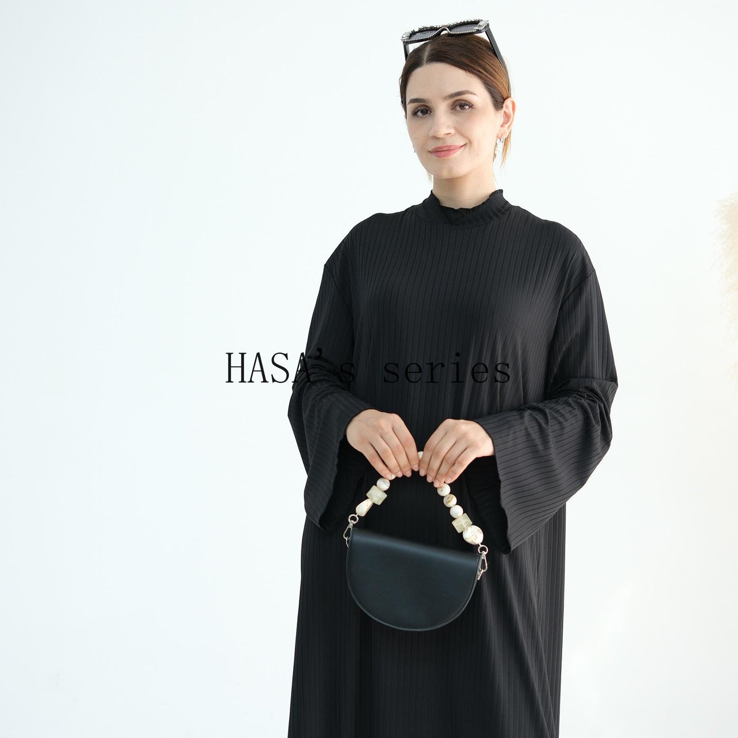 HS5509 Beautiful Stand Collar Dress Robe - Lightweight multi-color design, comfortable and stylish party  wear red dress thick  thigh 2  part bow  outfits