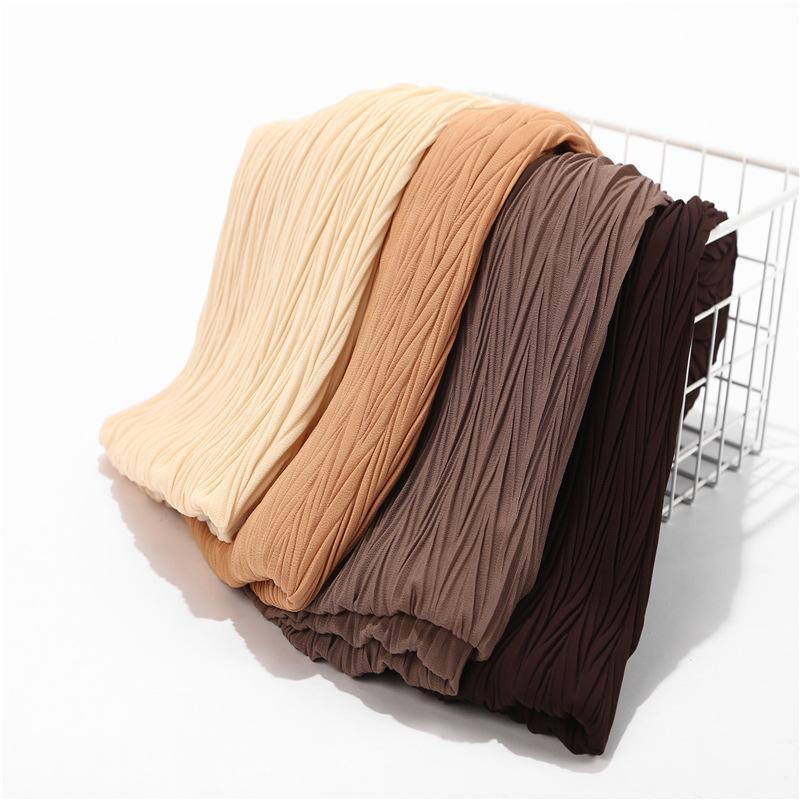 HASASERIES HS1137 Pearl Chiffon Baotou Scarf