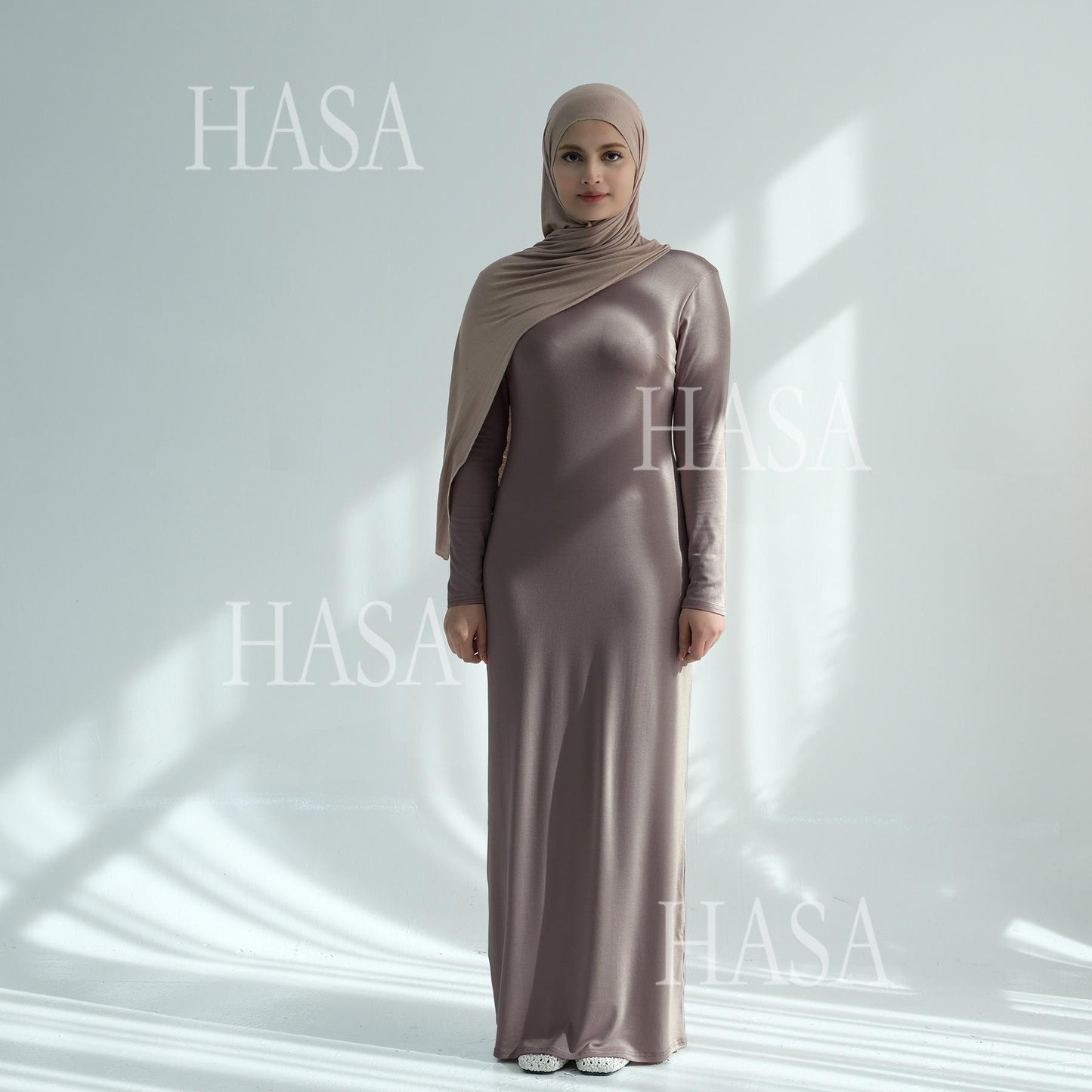 HS6565 Basic Solid Color Modal Cotton Long Dress