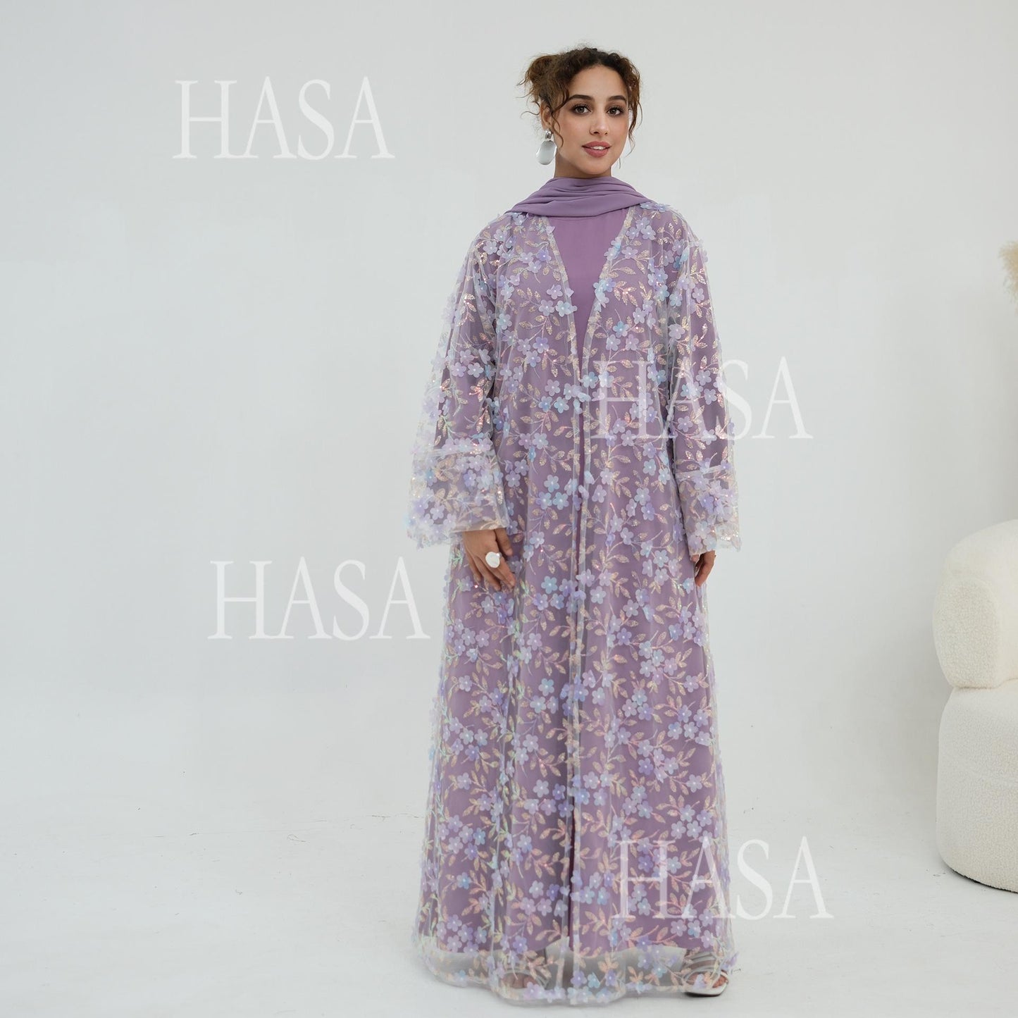 HASA HS6804 Premium Three Piece Abaya for Timeless Style