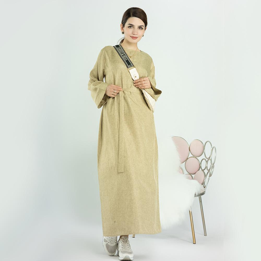 Robe de chambre décontractée de couleur unie HASASERIES HS0711