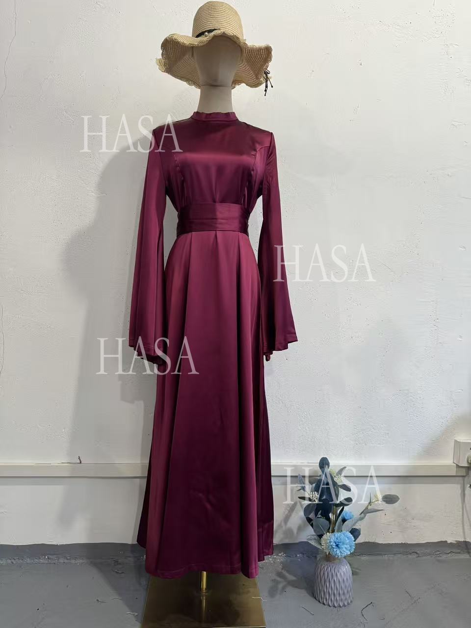 HS6748 Royal Inspired Flowing Maxi Dress