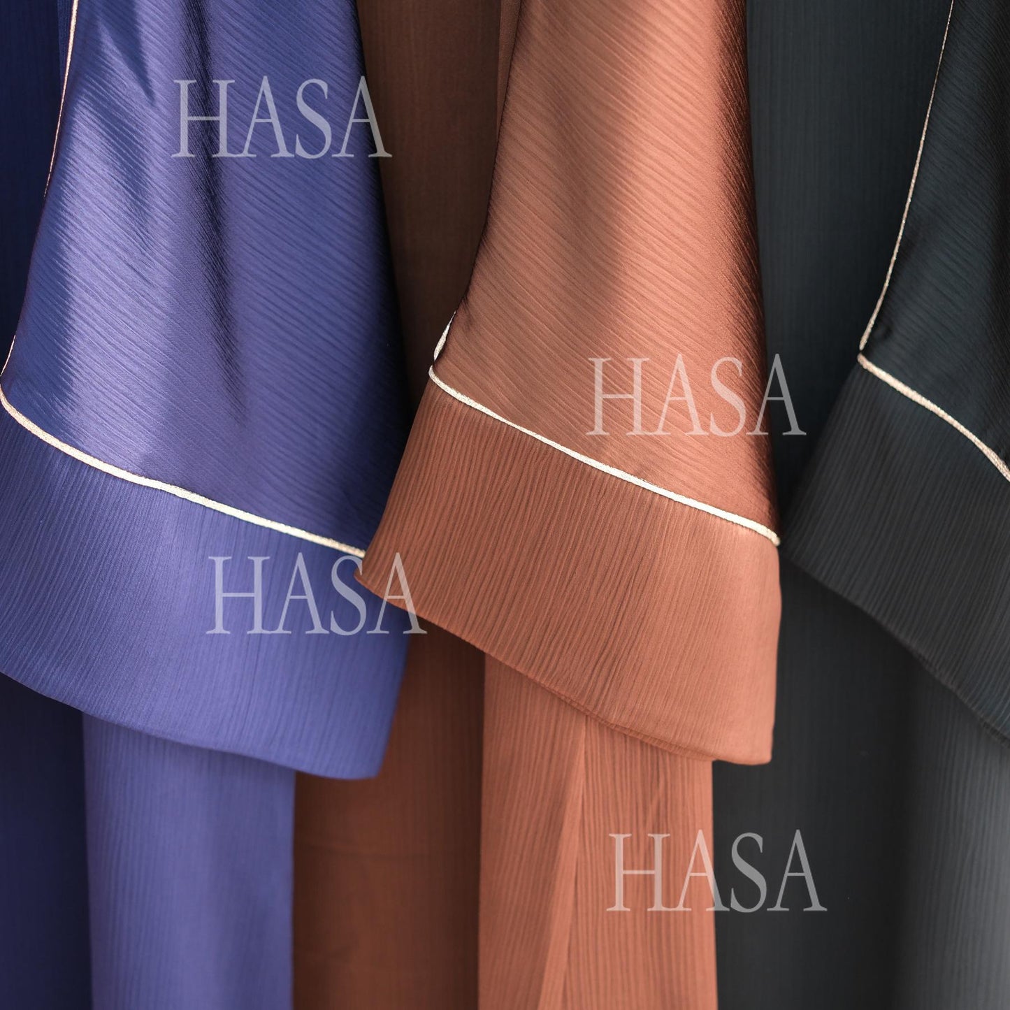 HS5876 Robe with Detailed Design and Gentle Texture for Daily Light Wear abayas