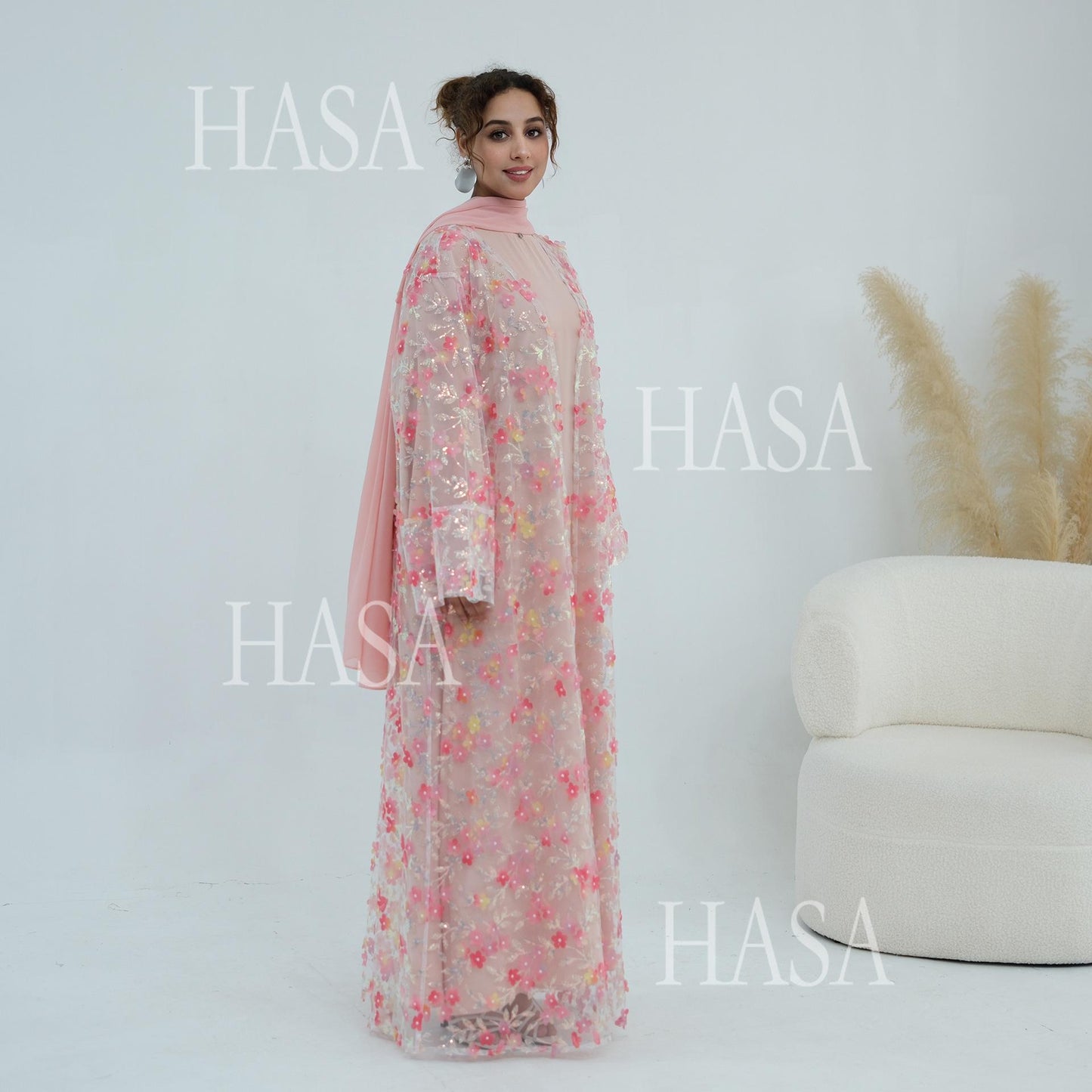 HASA HS6804 Premium Three Piece Abaya for Timeless Style