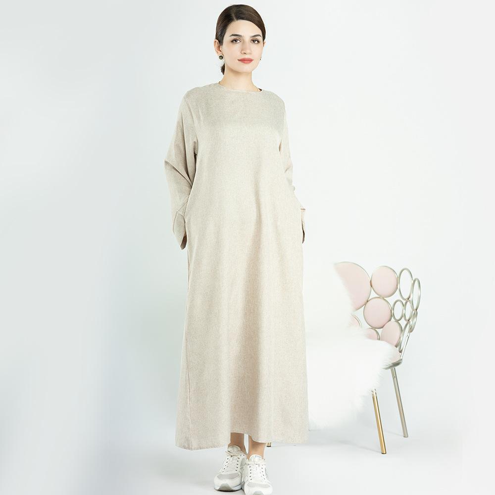 Robe de chambre décontractée de couleur unie HASASERIES HS0711