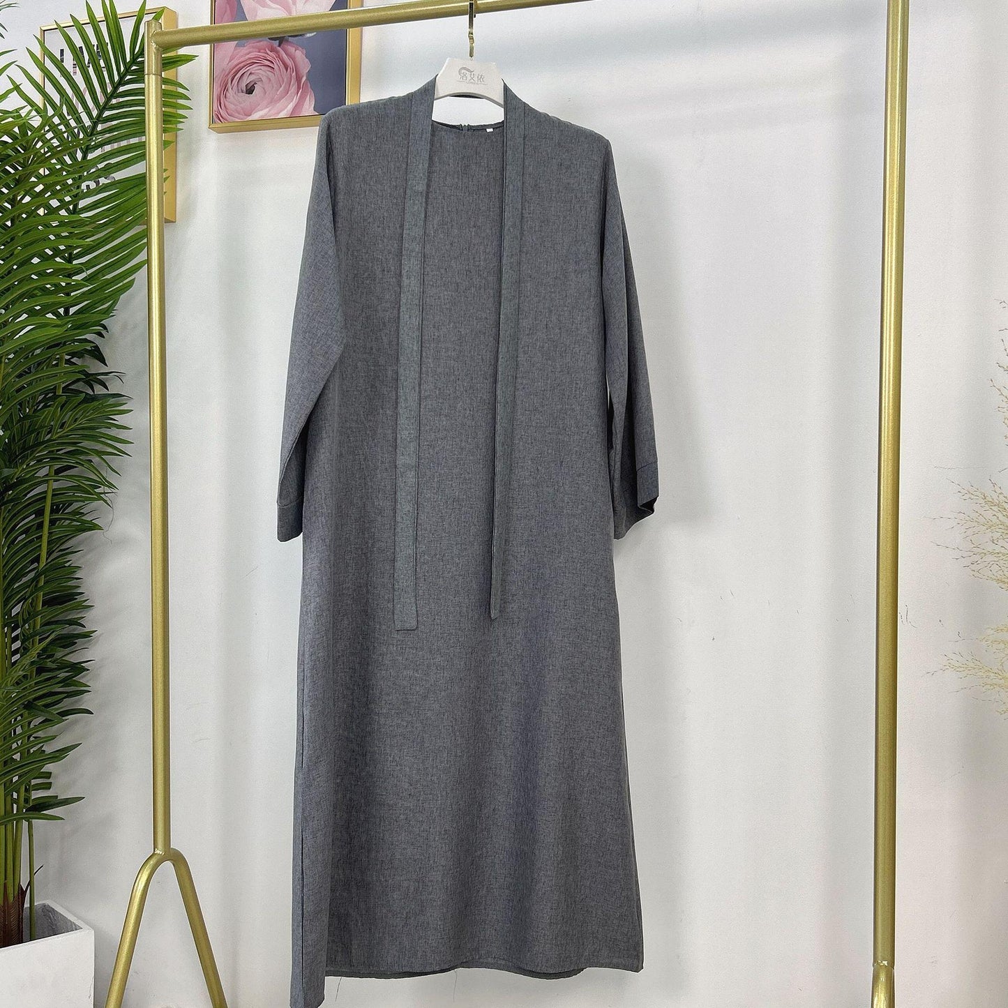 Robe de chambre décontractée de couleur unie HASASERIES HS0711