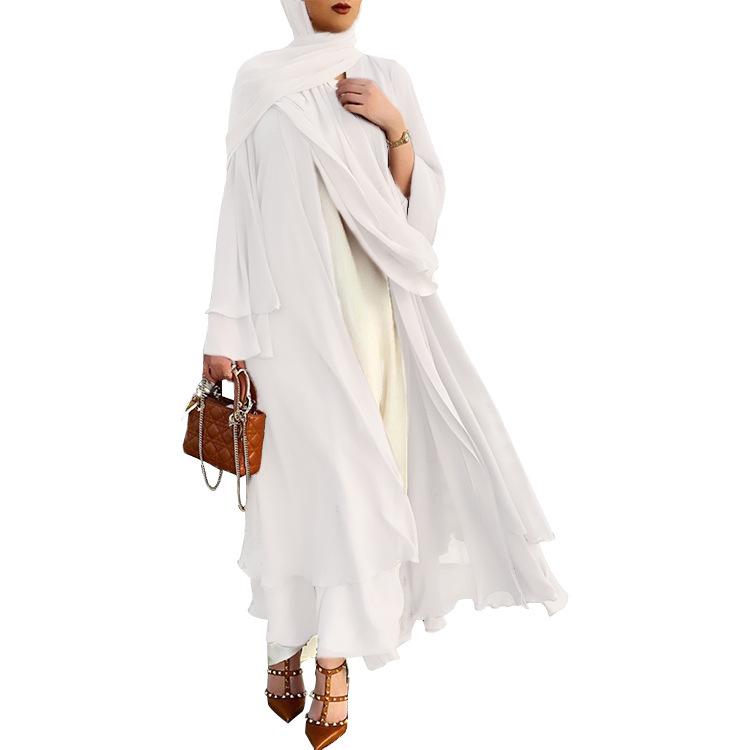 HS10073 Cardigan en mousseline de soie douce et fluide pour femme grande taille 