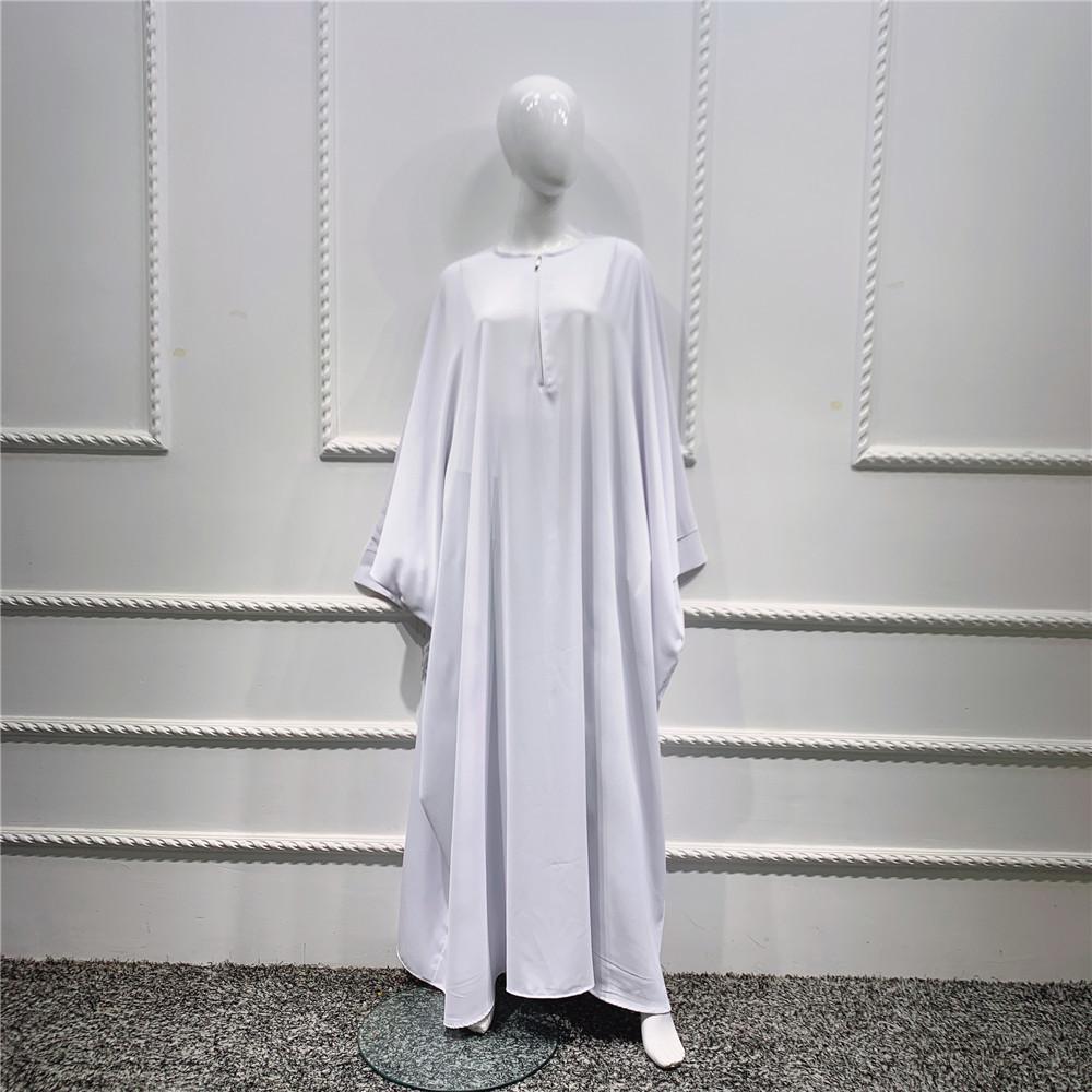 HS0195 رداء ذو ​​حاشية كبيرة بلون سادة وأكمام خفاش