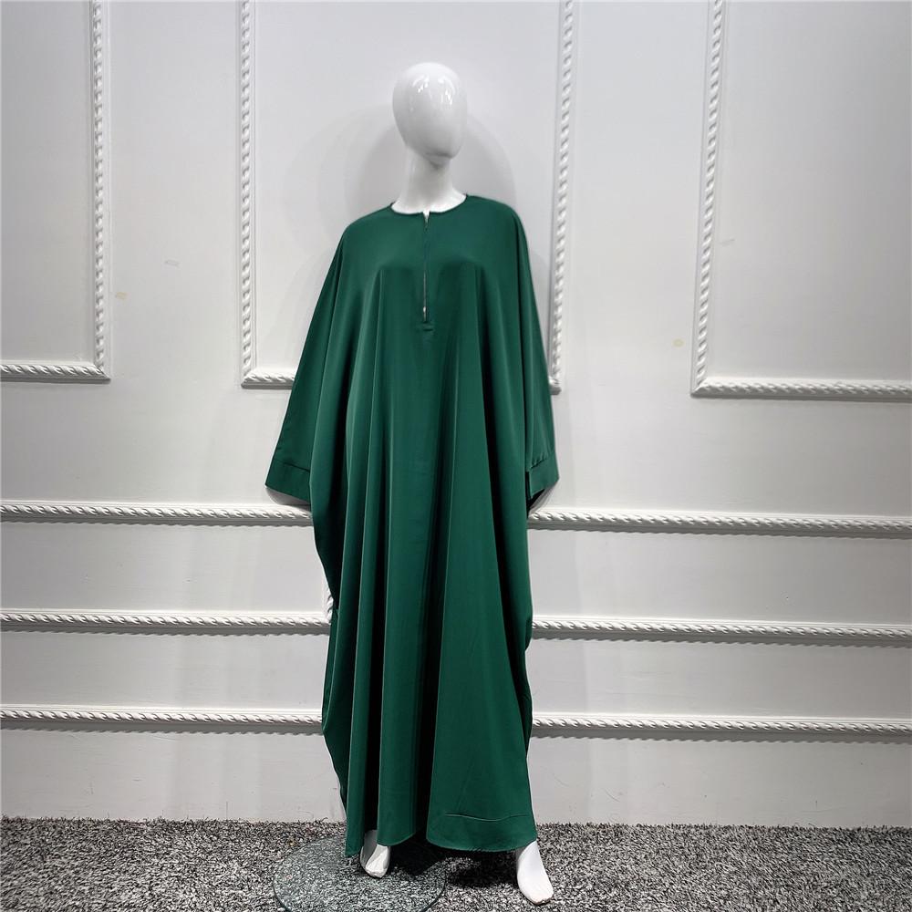 HS0195 رداء ذو ​​حاشية كبيرة بلون سادة وأكمام خفاش